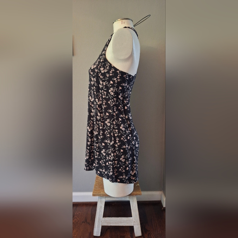 Forever 21 Black and Pink Floral Camisole